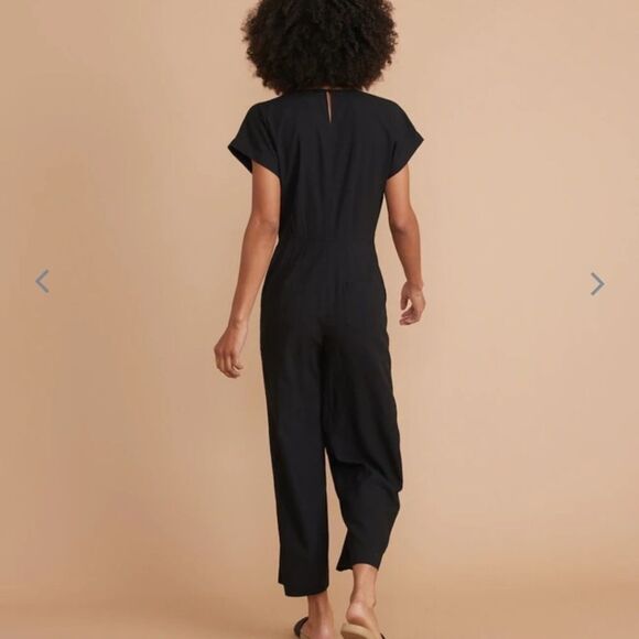 Marine Layer Vera Belted Jumpsuit in Black - Picture 3 of 6